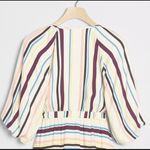 Anthropologie  Lost + Wander Patti Puff Sleeve Striped Ruffle Tassle Dress Photo 7