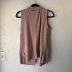 Paulette Gabrielle Pink Brown Knit Drape Front Vest Cardigan OS Cozy Layering Size undefined Photo 7