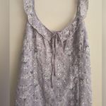 Storia  Lavender Floral Ruffle Mini Dress Large Photo 1