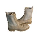 Sam Edelman Tan Suede Leather Knit Lydell Combat Boot Boho Grunge Winter 90s Photo 2