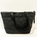 Coach  Black STRIPE STITCHED NYLON TOTE—E1276- F17668 Photo 6
