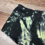 Carmar Jean Shorts Size 24 Waist Button Fly Denim Tie‎ Dye High Rise Waist Black Photo 2
