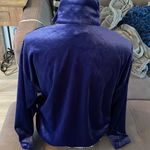 SLADE Blue/Purple Soft Velour Feel Zipper Jacket Size Petite Medium Photo 3