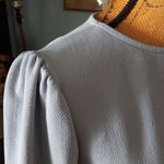 Boohoo  Dusty Blue Bust Detail Blouson Long Sleeve Jersey Skater Dress NWT Photo 4