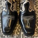 ZARA  snake skin metallic burgundy western cowboy boots Photo 3