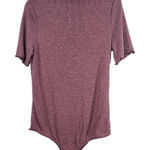 Kaileigh Mauve Ribbed Knit Mock Neck Bodysuit NWOT Size XXL Plum Bodysuit Photo 0