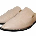 Beast Fashion Mules Blush Taupe Faux Leather Studded Side Slip On Women’s Size 7 Photo 3
