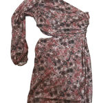 Peach Love California Peach Love CA Mini‎ Dress One Shoulder Cut Out Floral Party Cocktail Size M NWT Photo 0