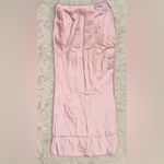 House Of CB NWOT  'Giuliana' Ballerina Pink Satin Maxi Skirt Sz L Photo 4