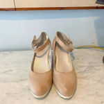 Sundance  Rosalinde Leather Mary Jane Wedges Size 10.5 VGUC Photo 1