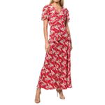 Rixo Evie Silk Floral Belted Midi Dress Size Small Photo 6