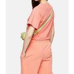 Topshop Women's Apricot Orange Cropped Raglan Tee Shirt Size 12 NWT Photo 1