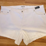 Abercrombie & Fitch  The Dad‎ Short White Denim 37/24 Curve Love High Rise Photo 0