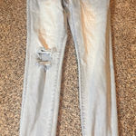 VERVET Los Angeles Womens Denim Jeans Light Wash Distressed Frayed Hem Size 30 Blue Photo 0