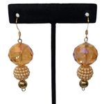 Dangle Earrings Two Pairs Cream Gold Photo 1