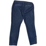 J.Crew  City Fit Ankle Zipper Stretch Jeans Womens 8 Blue Dark Wash Preppy Photo 5