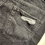 We The Free  People Makai High Waisted Cut Off Denim Shorts Rocky Beach Black Photo 3