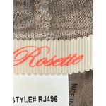 Chico's  Rosette Women Cowl Neck Poncho Tasseled Sweater Rolled Cuff Brown Small Photo 2