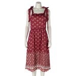 Tucker NYC Silk Shoulder Tie Camisole Sun Dress Clay Orange Size S Photo 2