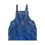 Vtg‎ Y2K Carolina Bay Womans M Short Overall Shortall Floral Embroidered Denim Blue Size M Photo 1