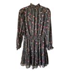 Drew  Floral Pinstripe Keyhole Mini Dress Size Small Photo 1