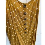 American Eagle  Mustard Yellow Polka dot Smocked Romper -Retro- M NWOT Photo 12