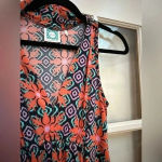 Vfish | Resort Bold Tropical Bohemian Floral Print V Neck Maxi Dress Size XS Pink Photo 3