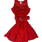 Vintage Lilia Smitty western dress juniors 9 /10 small red fringe cowgirl rodeo Size undefined Photo 0