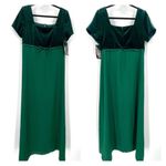 NWT VTG Von Bramlett Velvet Satin Emerald Green Formal Maxi Dress Gown size 10 Green Photo 1