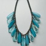Style and Grace
Mid Century Modern Gold Tone Necklace With Tons of Lucite Drops Blue Photo 1
