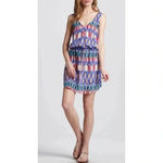 Rory Beca  Fiery Printed Drawstring Silk Dress Size XS Photo 2