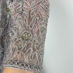 Sue Wong Gray Embellished Illusion Sheath Dress Size 4 Photo 4