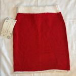 Planet Gold Red and White Skirt with Black Bow Women Size Small Photo 2