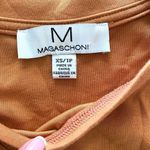 Magaschoni M  Scuba Twisted Front Long Sleeve Crewneck Pullover Top Casual Sz XS Photo 3