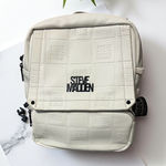 Steve Madden Backpack Purse Embossed Logo White Adjustable Straps Photo 0