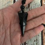 Tree of Color in box Obsidian Truth Pyramid stone necklace Black Photo 2