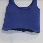 Free People FP Movement Blue Happiness Runs Square Crop Tank Sz M/L NWOT Photo 3