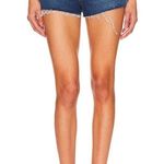 MOTHER Superior The Dodger Frayed Raw Hem Blue Denim Jean Shorts NEW 30 Photo 0