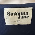 Savanna Jane Dress 3X Floral & Aztec Print Embroidered Boxy Boho Western Blue Photo 1