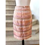J.Crew  Collection Peach & Metallic Gold Diamond Pencil Skirt Photo 1