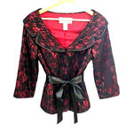 Victor Costa Women Lace Evening Jacket Sz 10 Cocktail Party Whimsigoth Victorian Black Photo 0