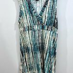 Calvin Klein abstract print empire waist cotton dress size large Photo 3