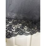Vtg Ashley Taylor Black Nylon Floral Lace Slip Dress Nighty Size 34 FLAW Gothic Photo 3