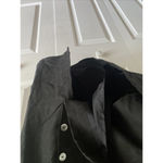 Spiegel Womens 6 Black Linen Blend Dress‎ Pearl Button Photo 5