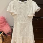 Selfie Leslie  Isabelle Angel Sleeve Empire Mini Dress In white Photo 1
