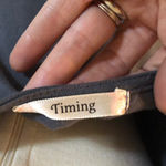 Timing  gray stretchy open back dress women's size L large Photo 3