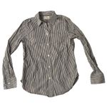 J.Crew  Slim-Fit Stretch Cotton Poplin Button Down Shirt | Charcoal Stripe | 0 Photo 1
