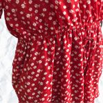 One Clothing Red White Floral Romper - size large Photo 4