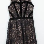 Fire Los Angeles Womens Sleeveless Lace Velvet Mini Dress Size S Goth Witchy Photo 0