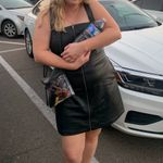 Wild Fable  Black Faux Leather Dress Photo 7